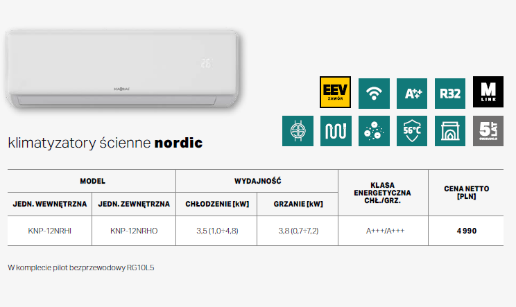 KAISAI Nordic — urządzenie z oferty