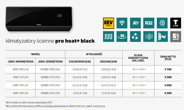 KAISAI Pro Heat+ Black — urządzenie z oferty